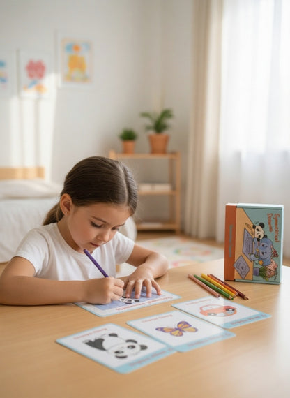 LittleThea™ Symmetrical Drawing Cards | Montessori Art & Math Activity for Kids 3+